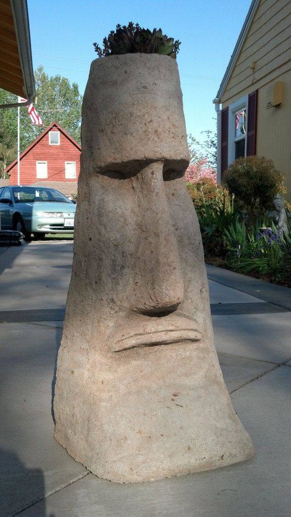 Cement Tiki Figure