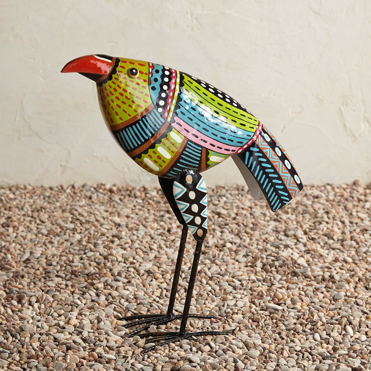 Copper Patina Garden Heron Pair Metal Statues Bird Art Sculptures Crane