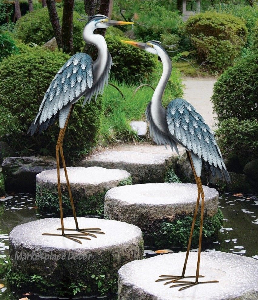 Large Metal Seagull Bird Gardenhome Ornamentstatuesculpture Decor