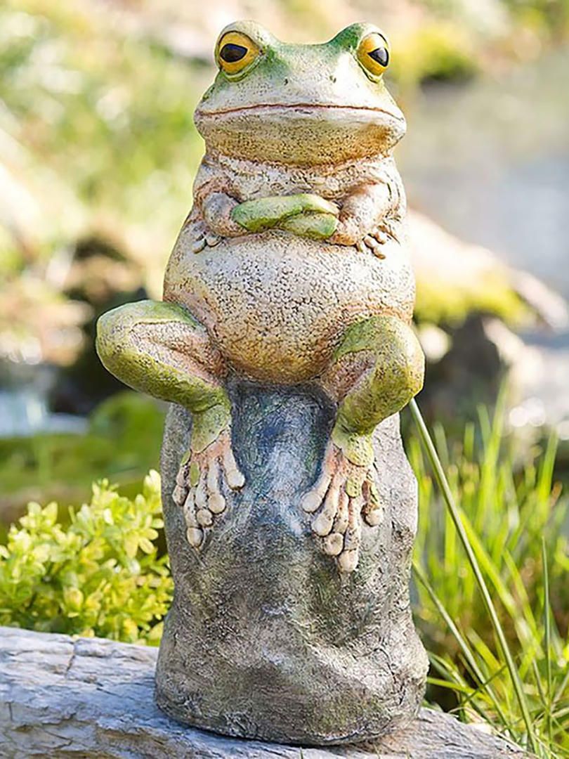Lovely Resin Frog Large Animal Ornament Statue Garden Lawn Sculpture