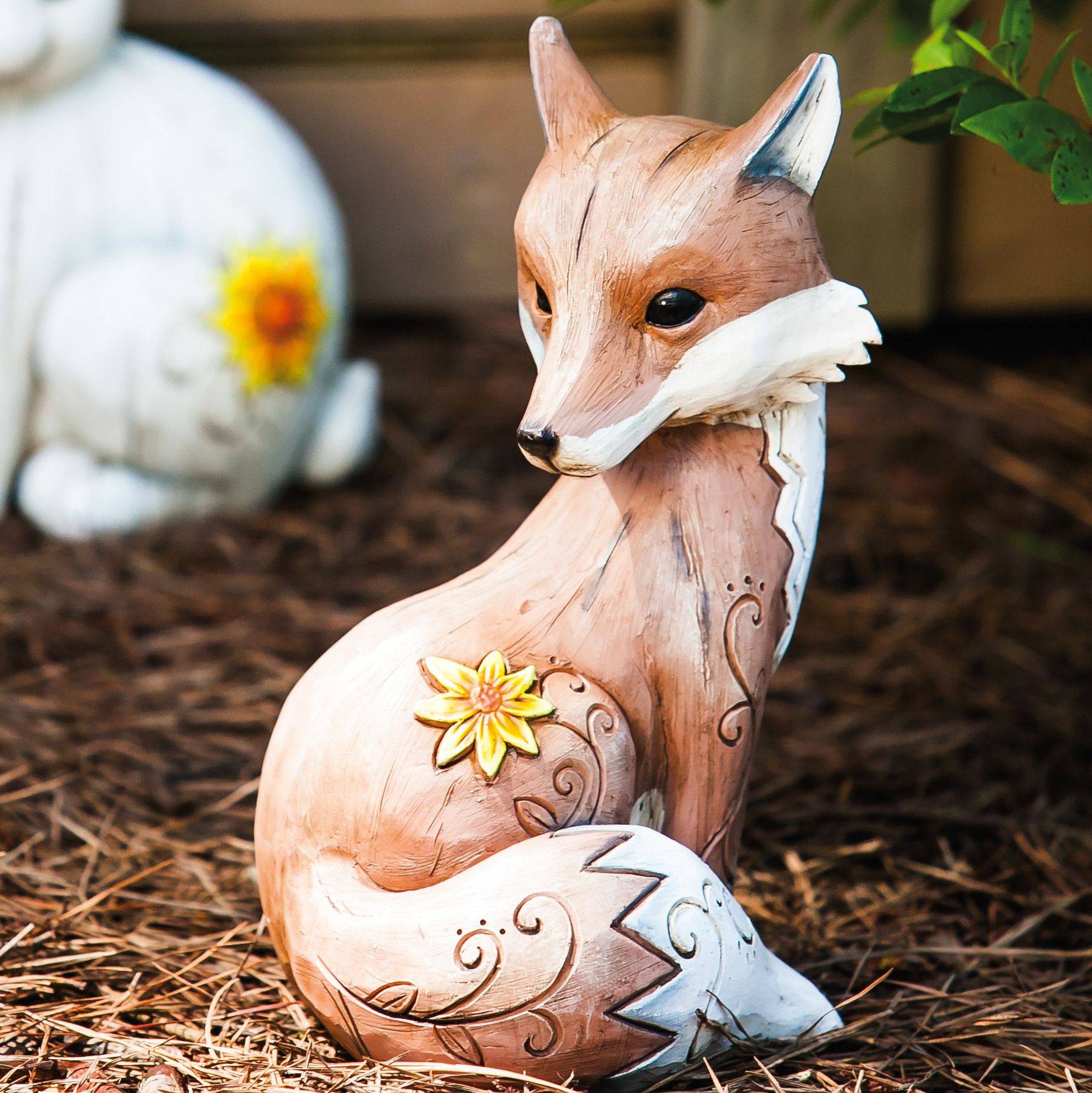 A Fox Garden Sculpture Garden Sculpture