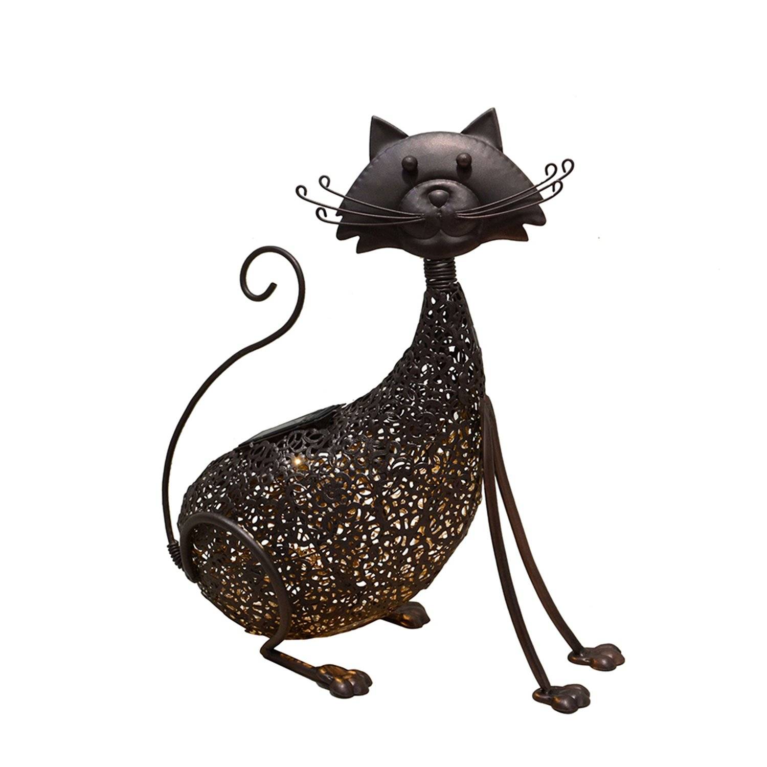 Animals Antique Look Bronze Laying Cat Garden Ornament