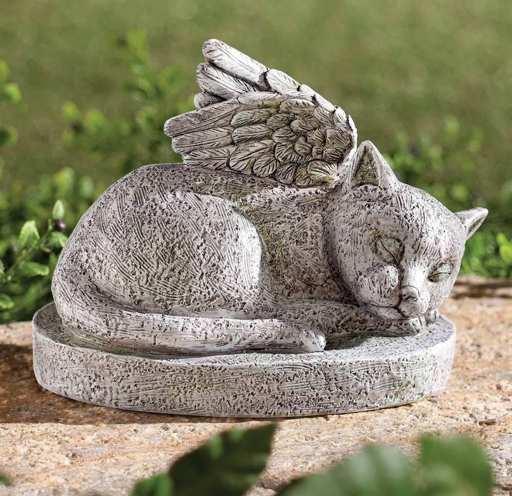 Bronzecolored Cat And Mouse Sculpture Made