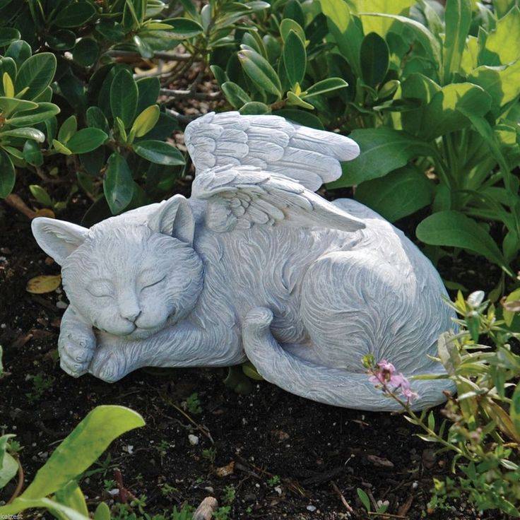 Cat Aluminum Bronze Lawn Porch Yard Home Garden Outdoor Sculpture
