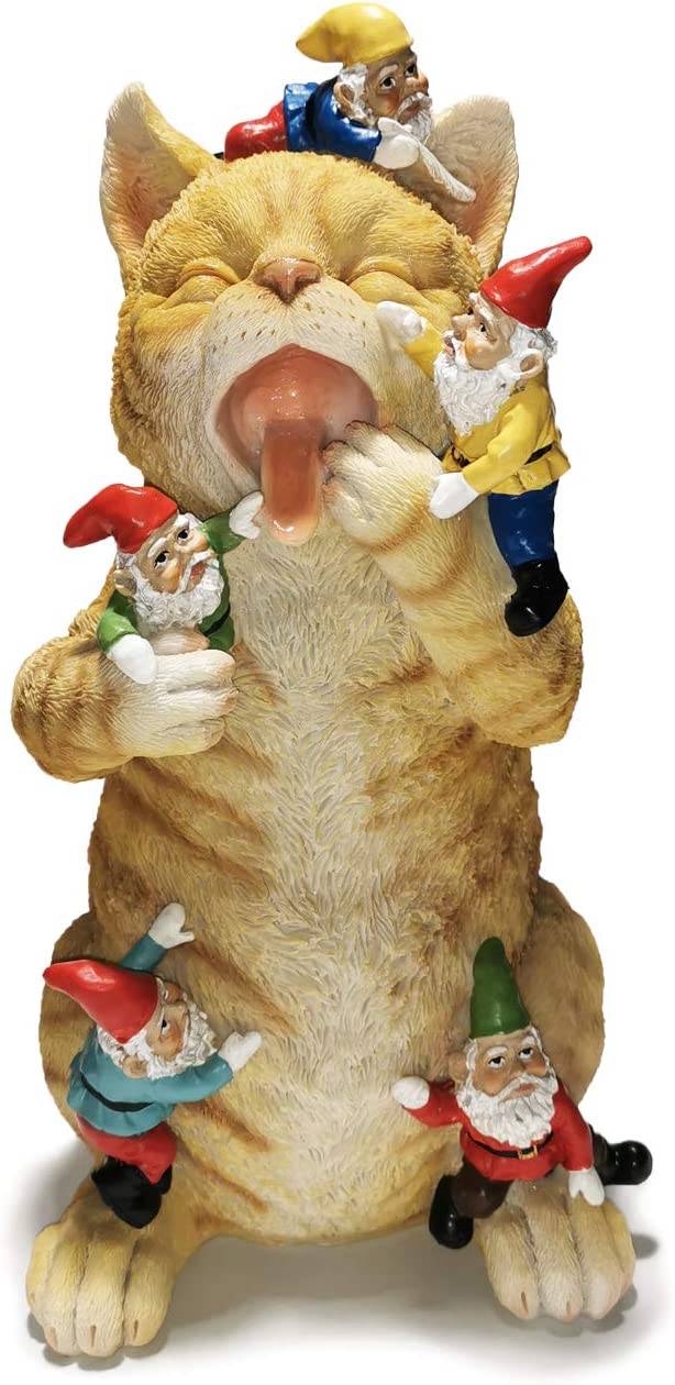 Cat Chasing Ball Garden Statue Stone Garden Statues Garden Statues