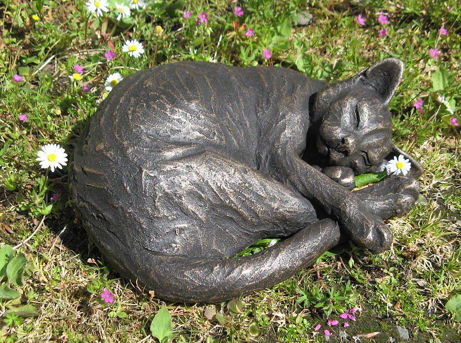 Large Loving Friend Memorial Pet Cat Statue