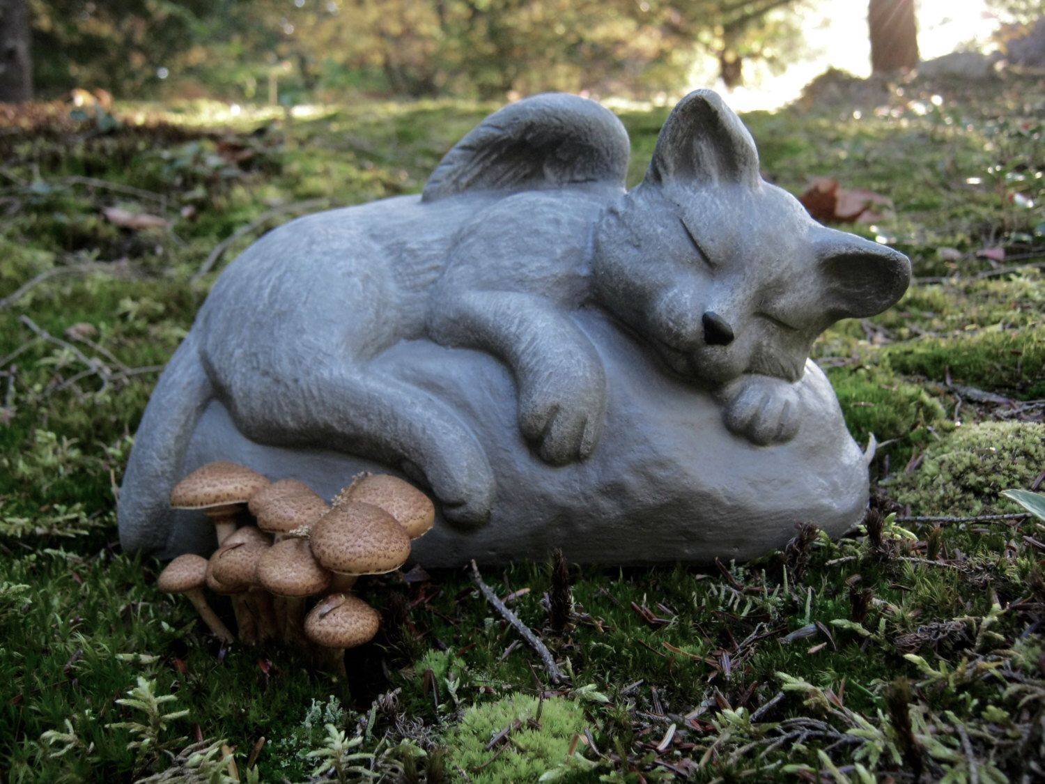 Angel Cat Memorial Garden Statue Garden Sculpture
