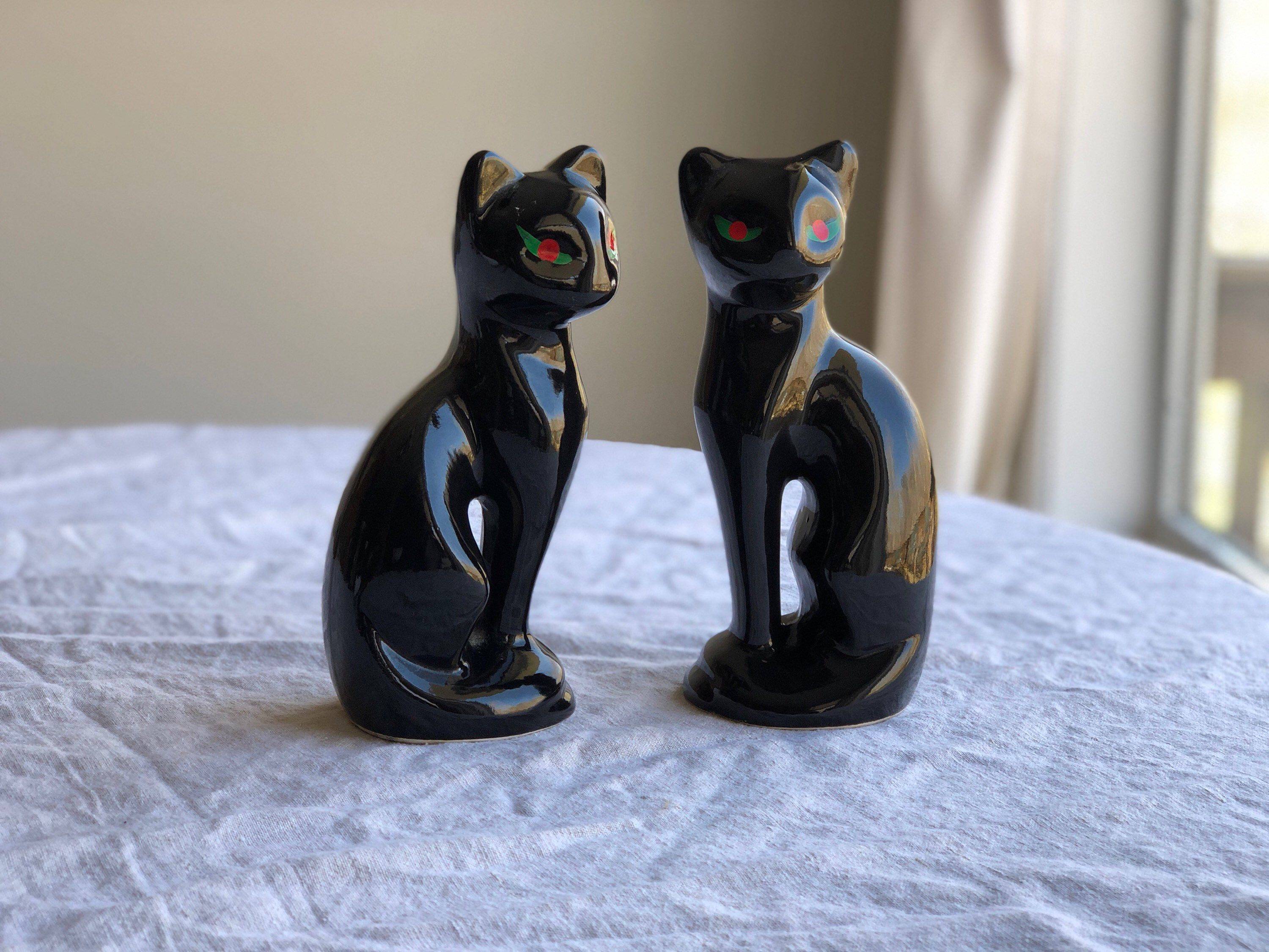 Animated Black Cat Statue Decorative Halloween Prop Hyde