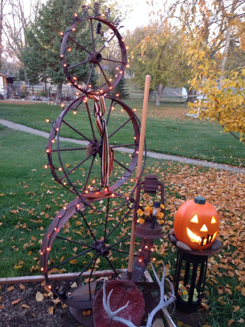 Three Rusty Metal Butterfly Garden Sculptures