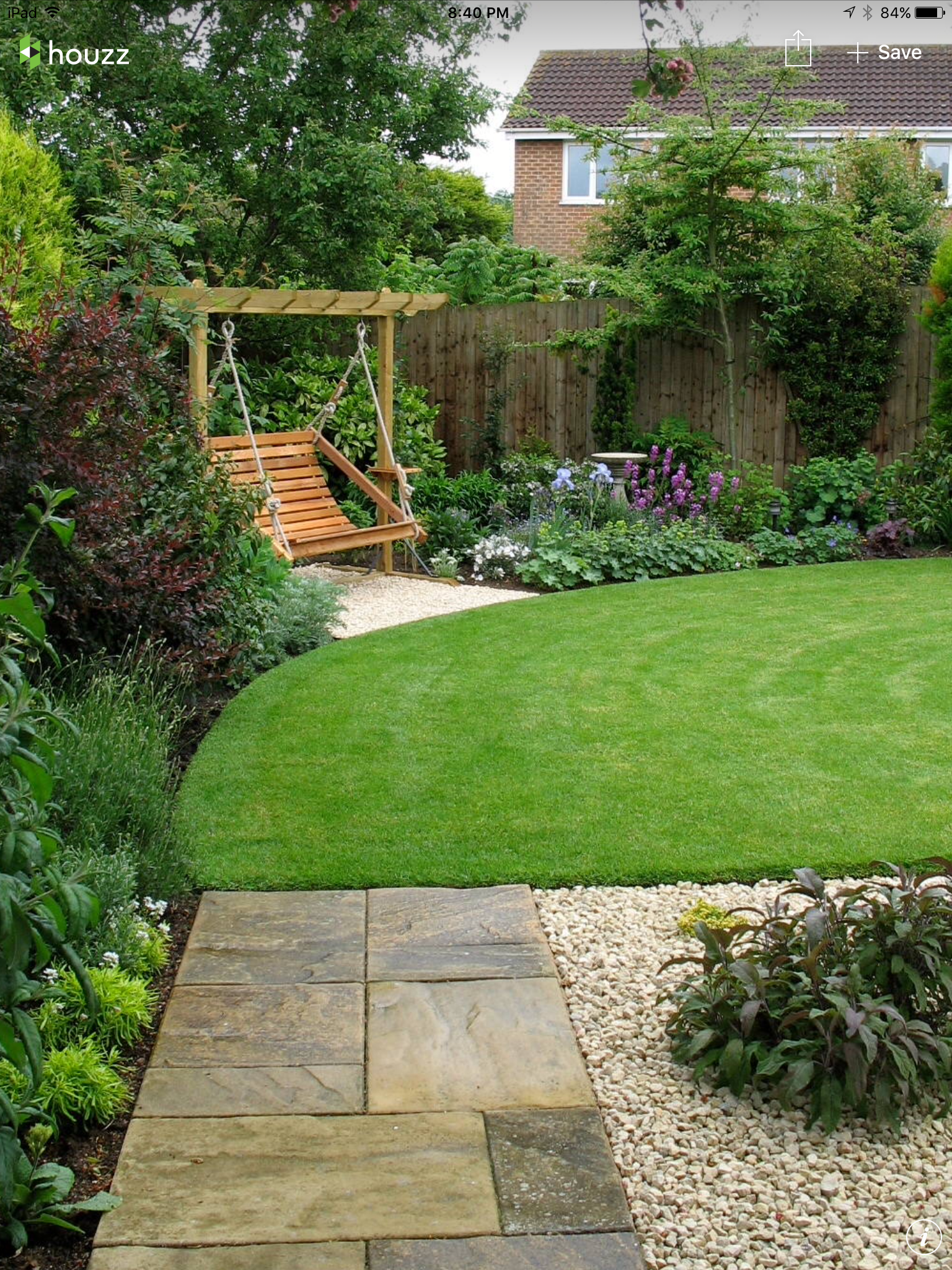 Mediumsized Back Garden Design