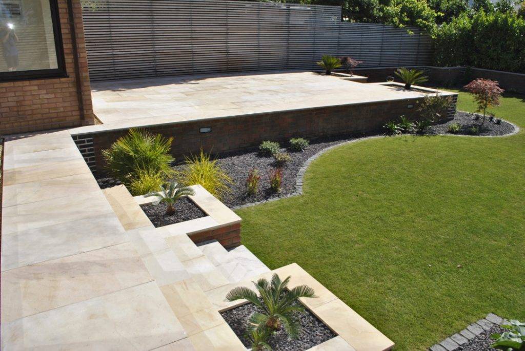 Mediumsized Back Garden Design