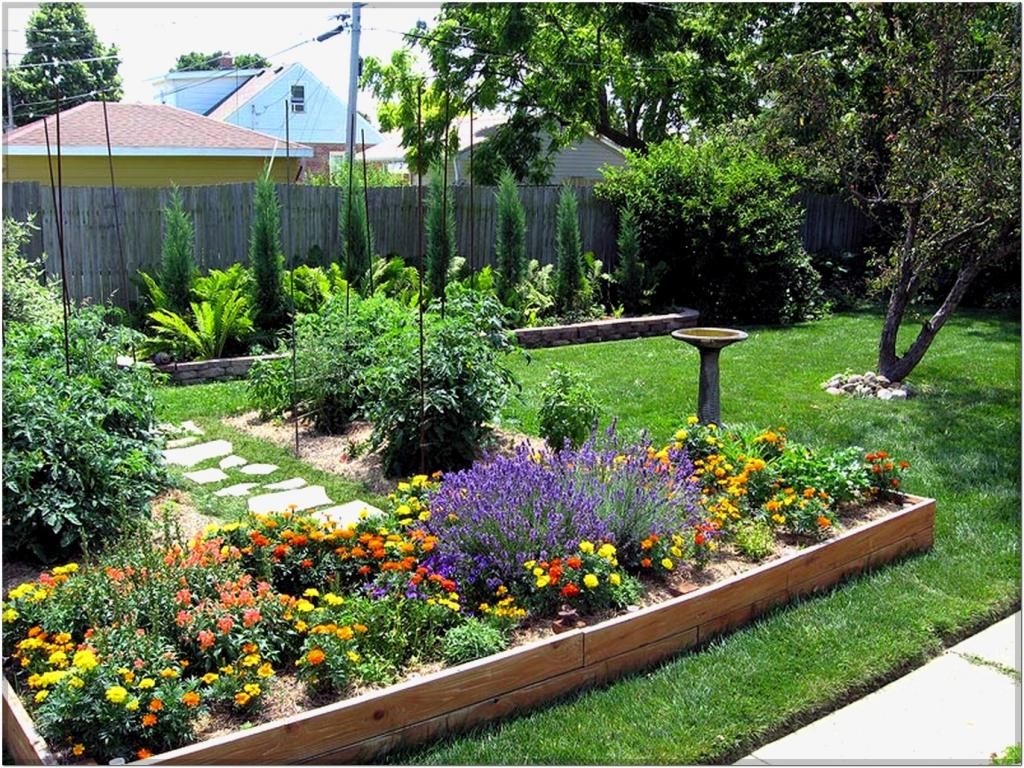 A Small Rectangular Flower Bed Home Decor