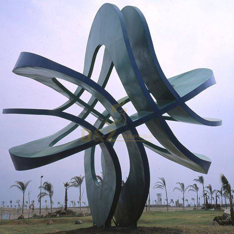 Large Hollow Stainless Steel Geometric Sculpture