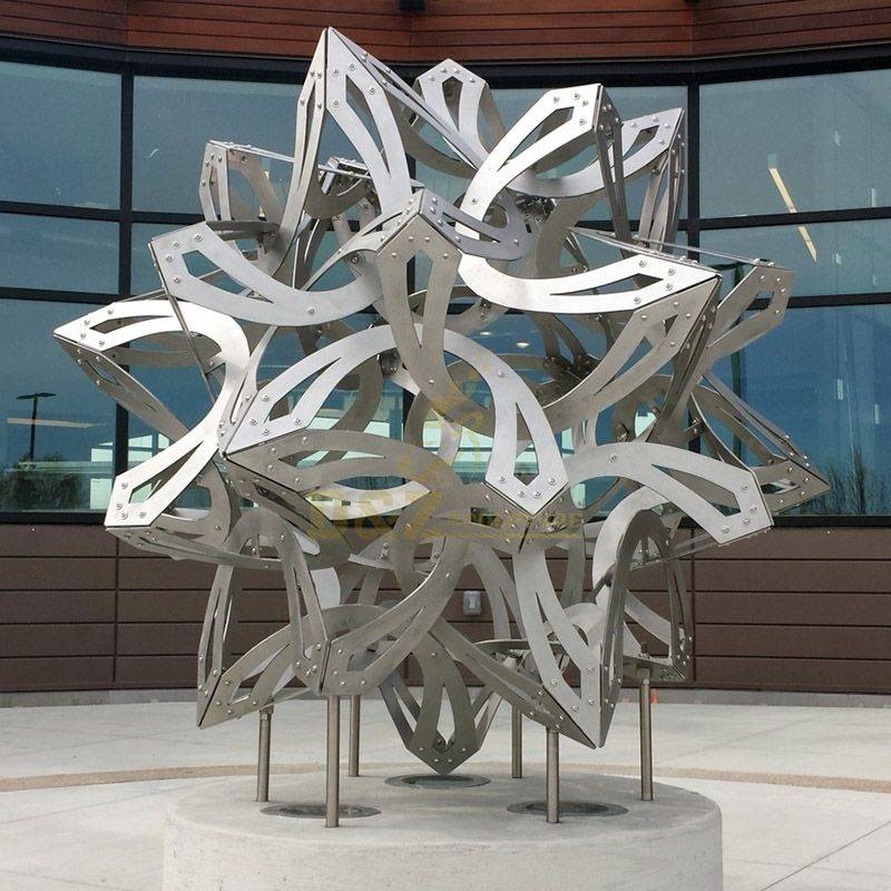 Large Stainless Steel Geometric Sculpture