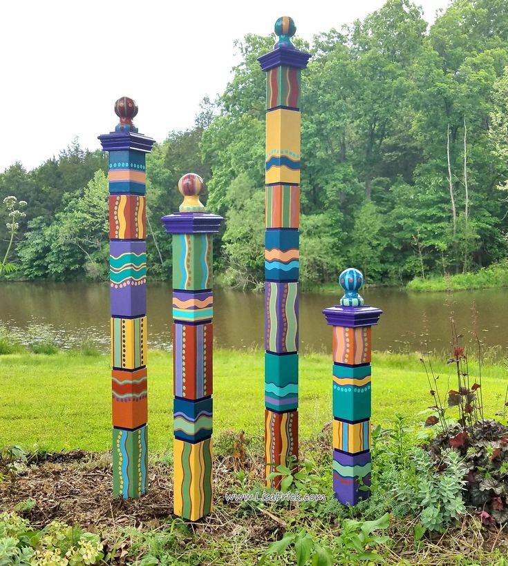Elegant Garden Art Sculptures Totem Poles Garden Totem Modern Design