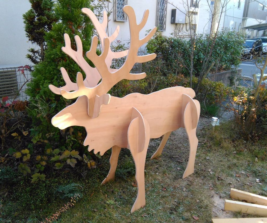 Plywood Reindeer Wooden Christmas Decorations