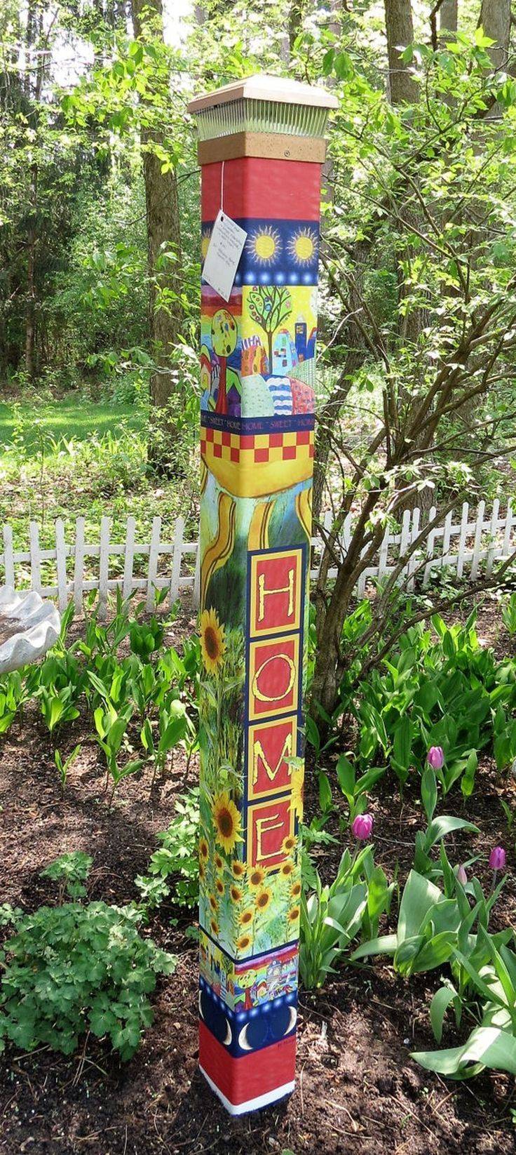 Good Colorful Peace Poles Design Ideas