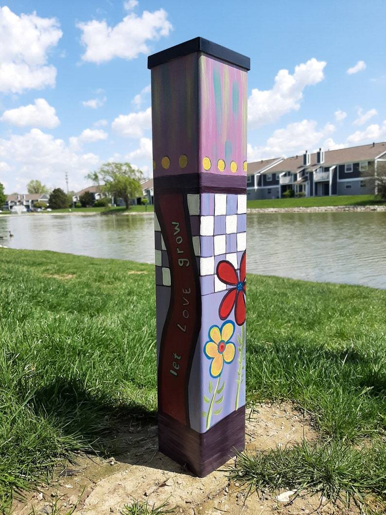 24 Painted Peace Poles for Garden Ideas You Gonna Love SharonSable