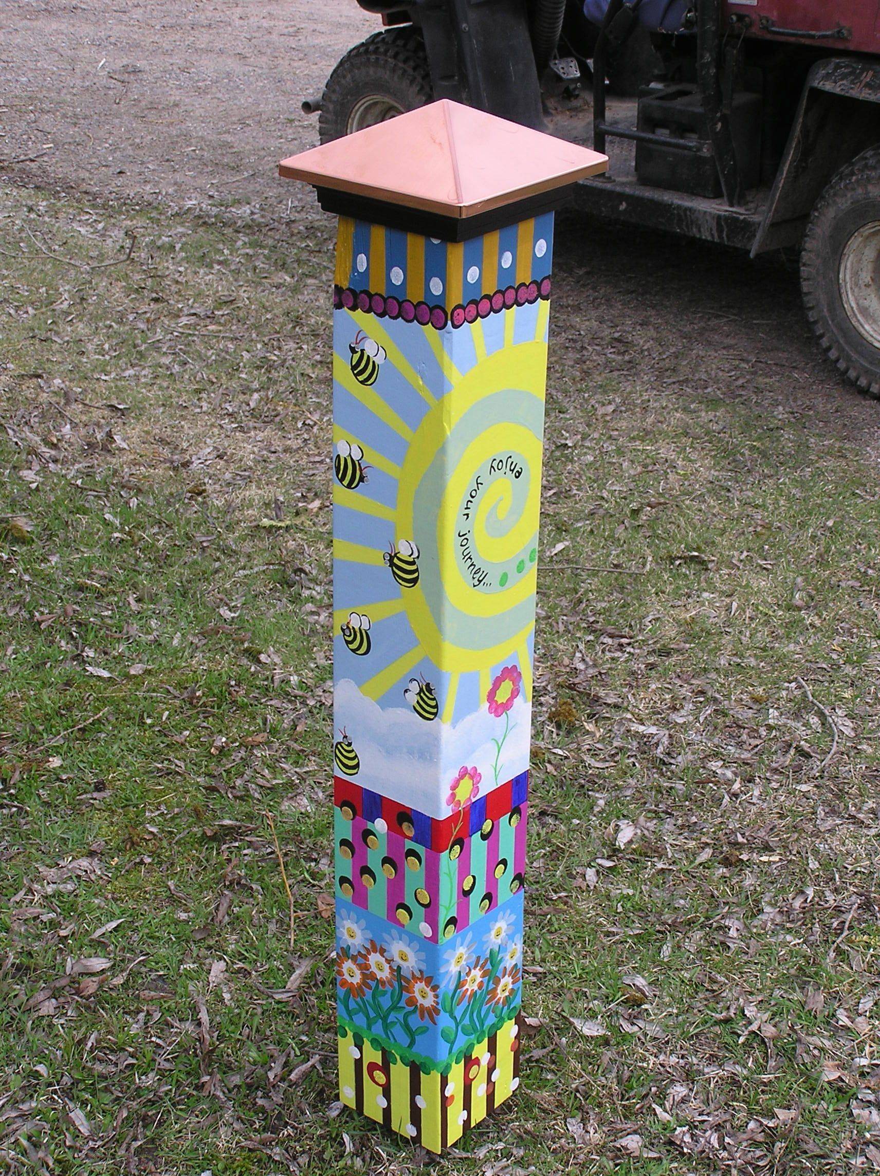 24 Painted Peace Poles for Garden Ideas You Gonna Love SharonSable