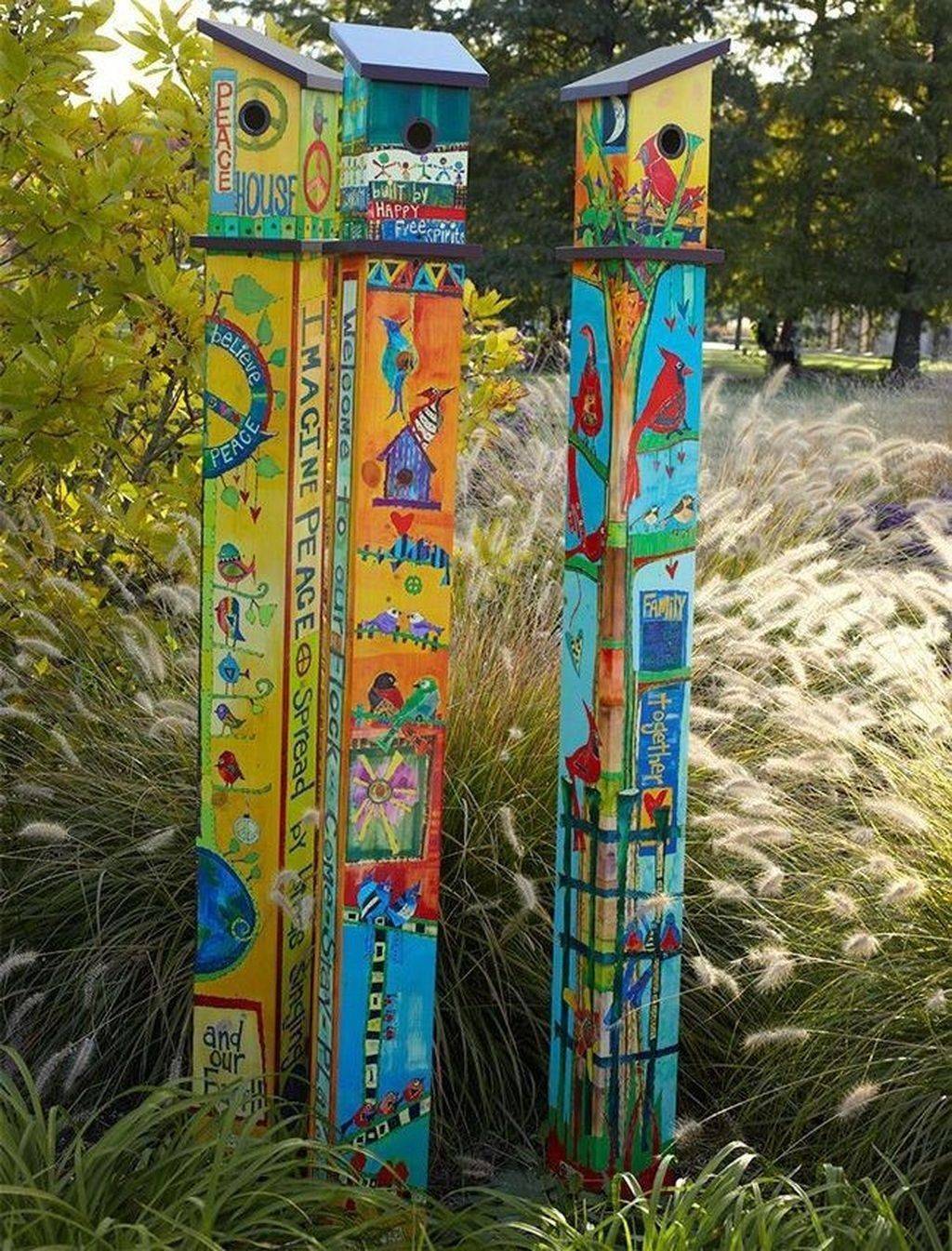 Nice Colorful Peace Poles Design Ideas