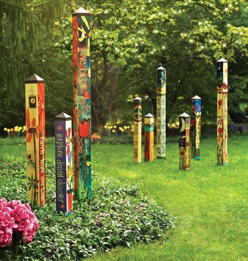 Colorful Peace Poles Design Ideas