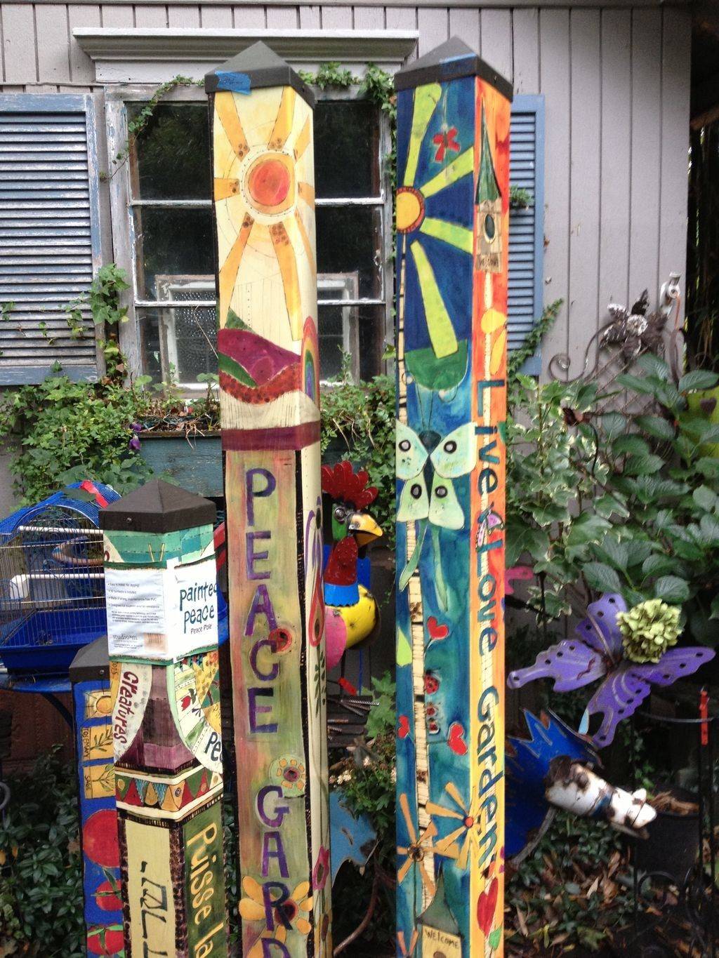 Cool Colorful Peace Poles Design Ideas