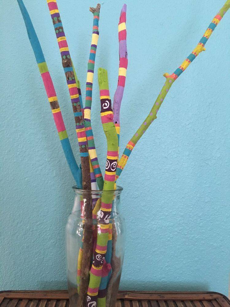 22 Painted Stick Garden Art Ideas To Try This Year SharonSable