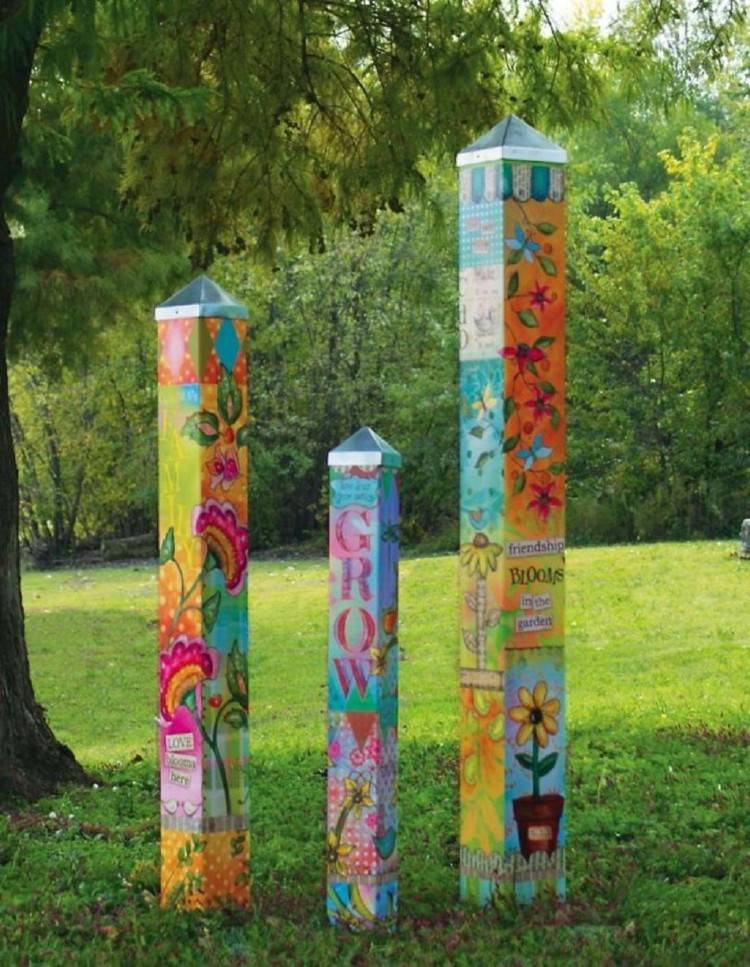 Good Colorful Peace Poles Design Ideas