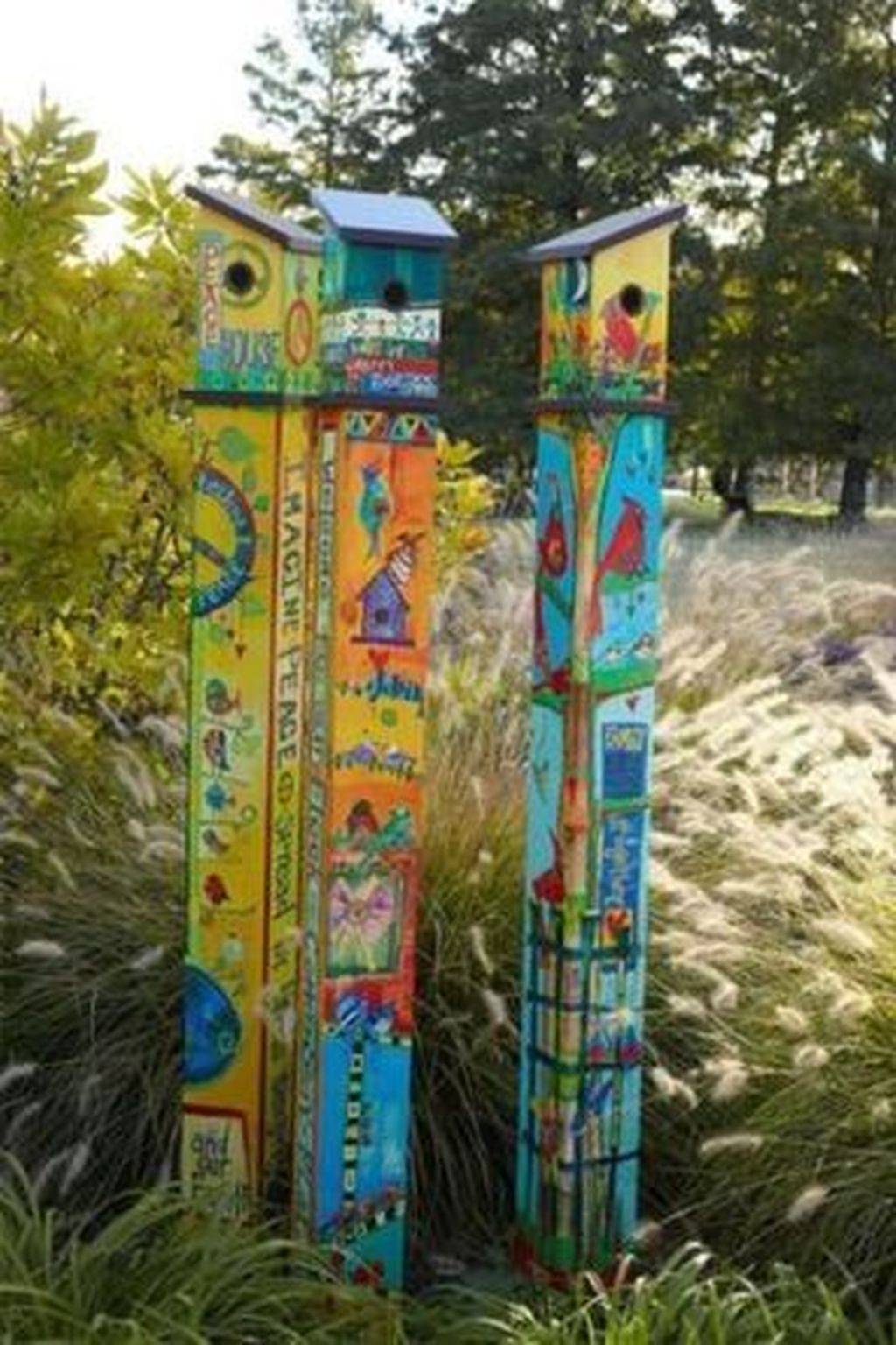 Lovely Colorful Peace Poles Design Ideas