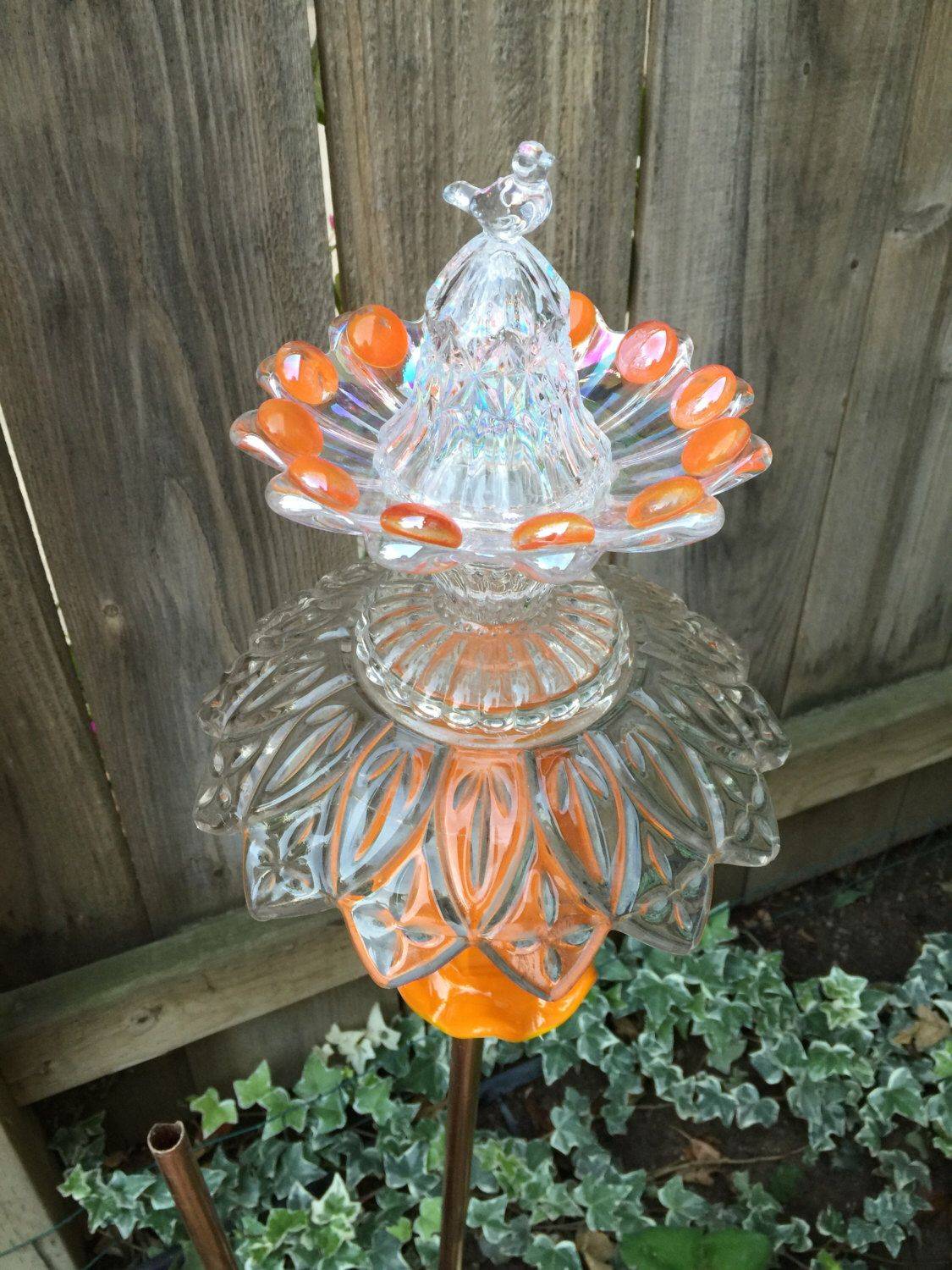 Clear Glass Garden Totem Tm