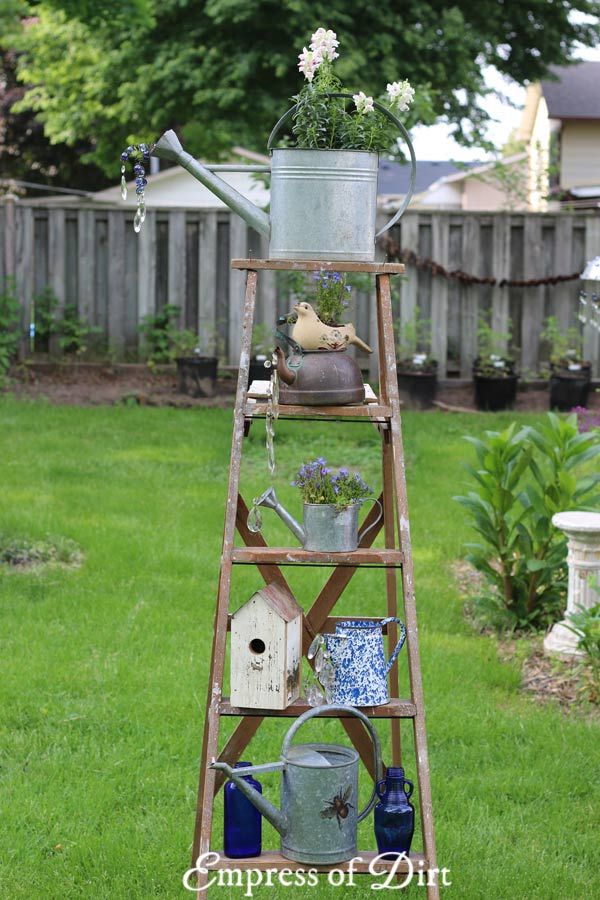 Vertical Cedar Ladder Planter