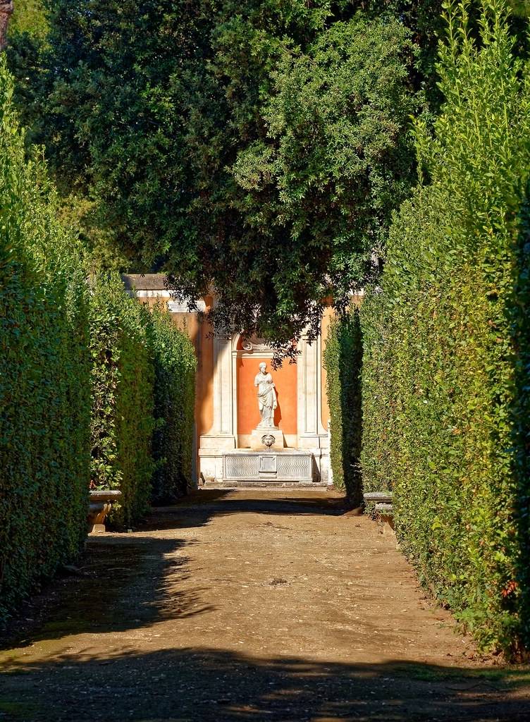 Villa Medici Rome Garden High Resolution Stock Photography