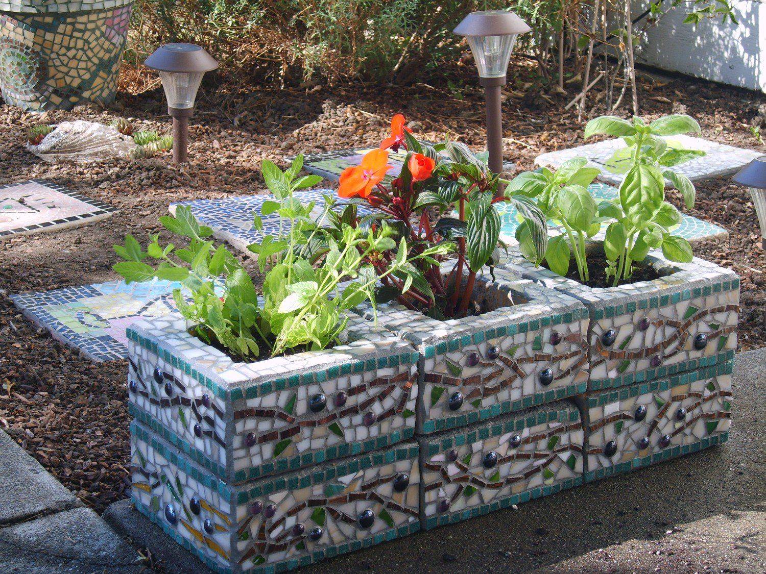 Painted Herb Planters