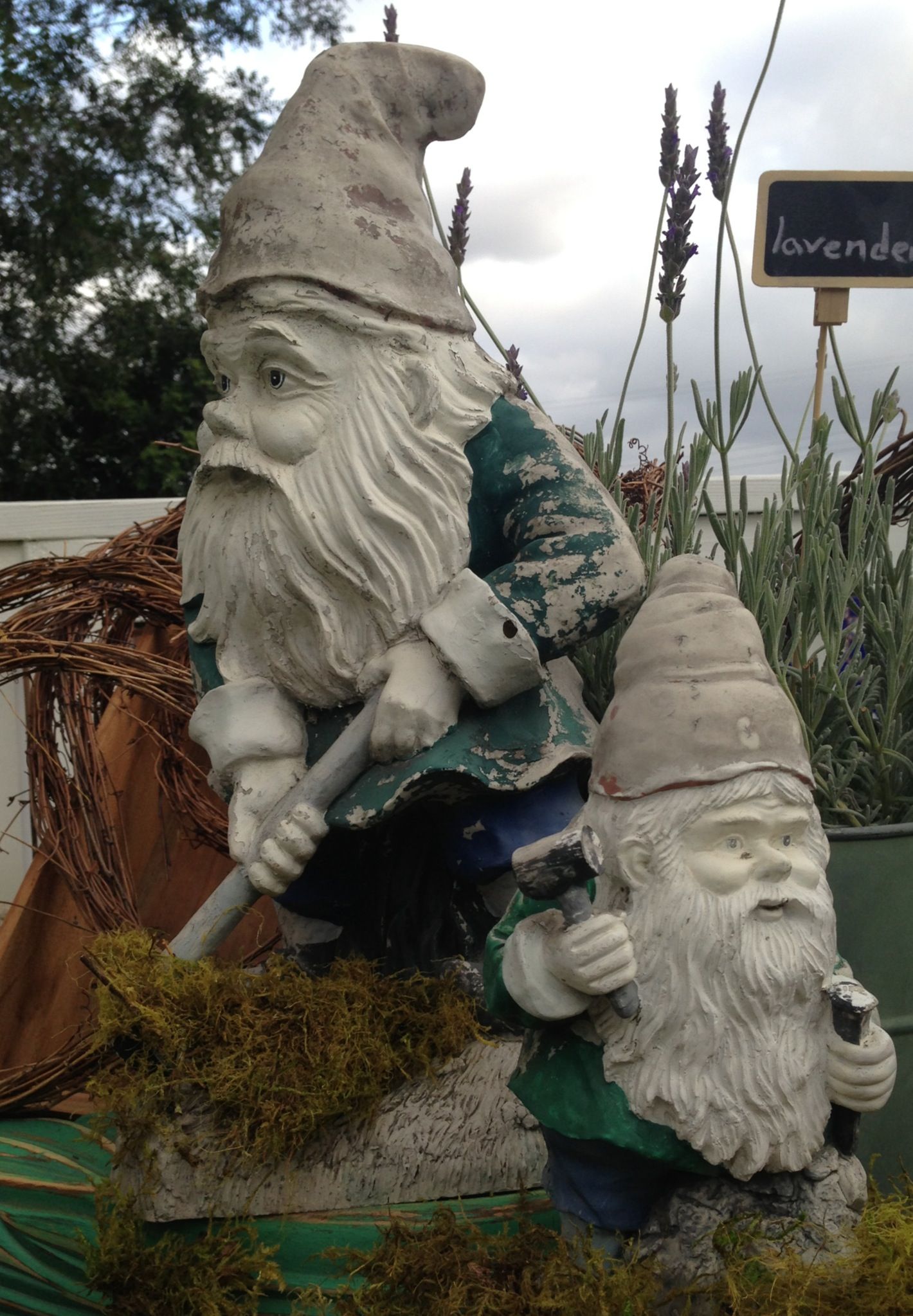 Vintage German Art Pottery Yard Gnome