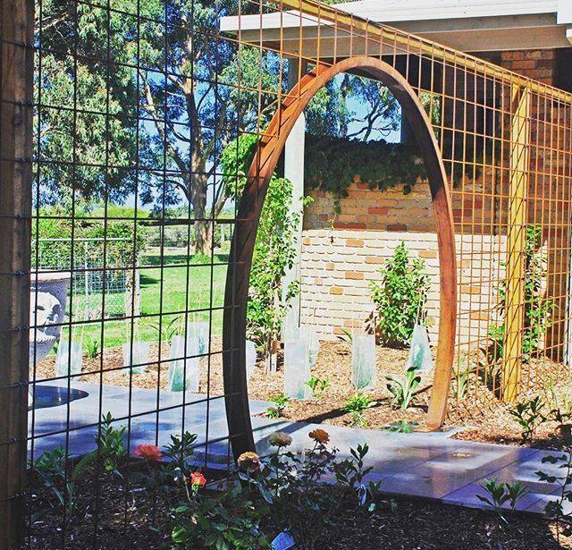 A Quirky Garden Divider Idea