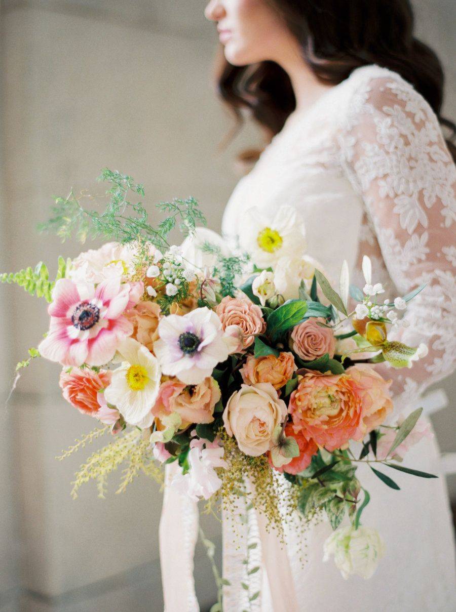 Pretty Pastel Silk Rose Bouquet Heavenly Homes