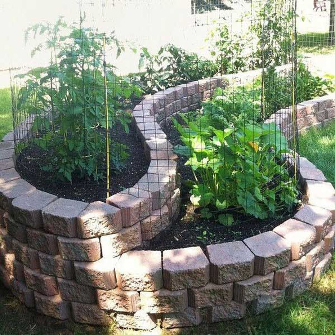 Small Garden Paver Raised Bed Unconventional But Totally Awesome
