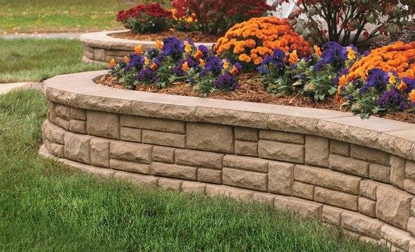 Beautiful Raised Flower Bed Stone Border