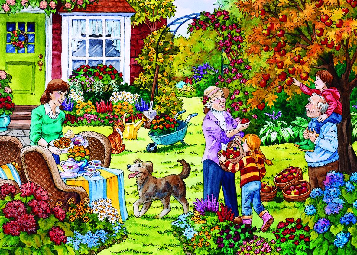 Piece Jigsaw Puzzle Country Garden Jardin Champetre
