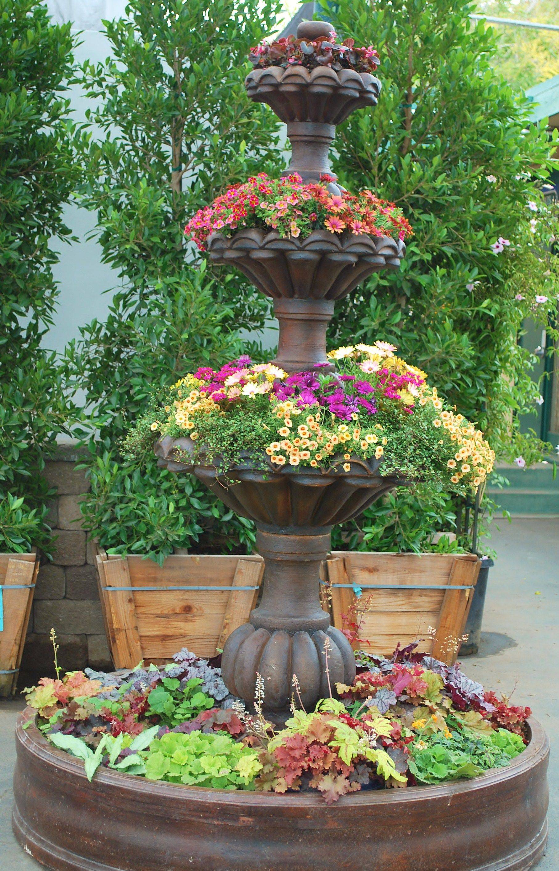 Planter Diy Garden Fountains