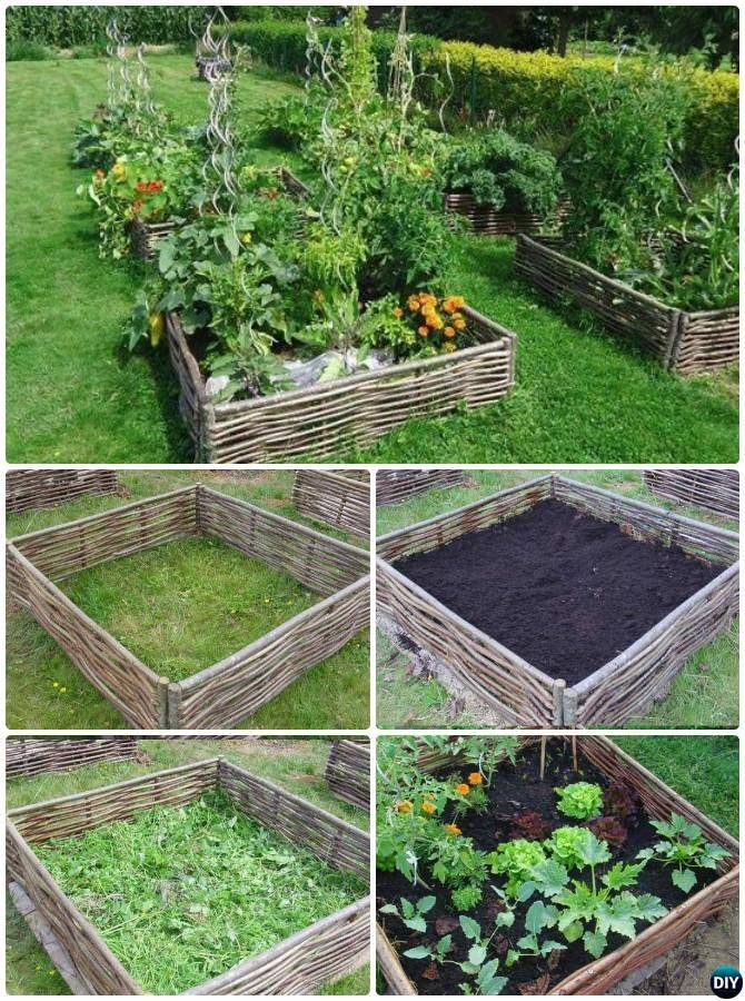 Diy Natural Wood Raised Garden