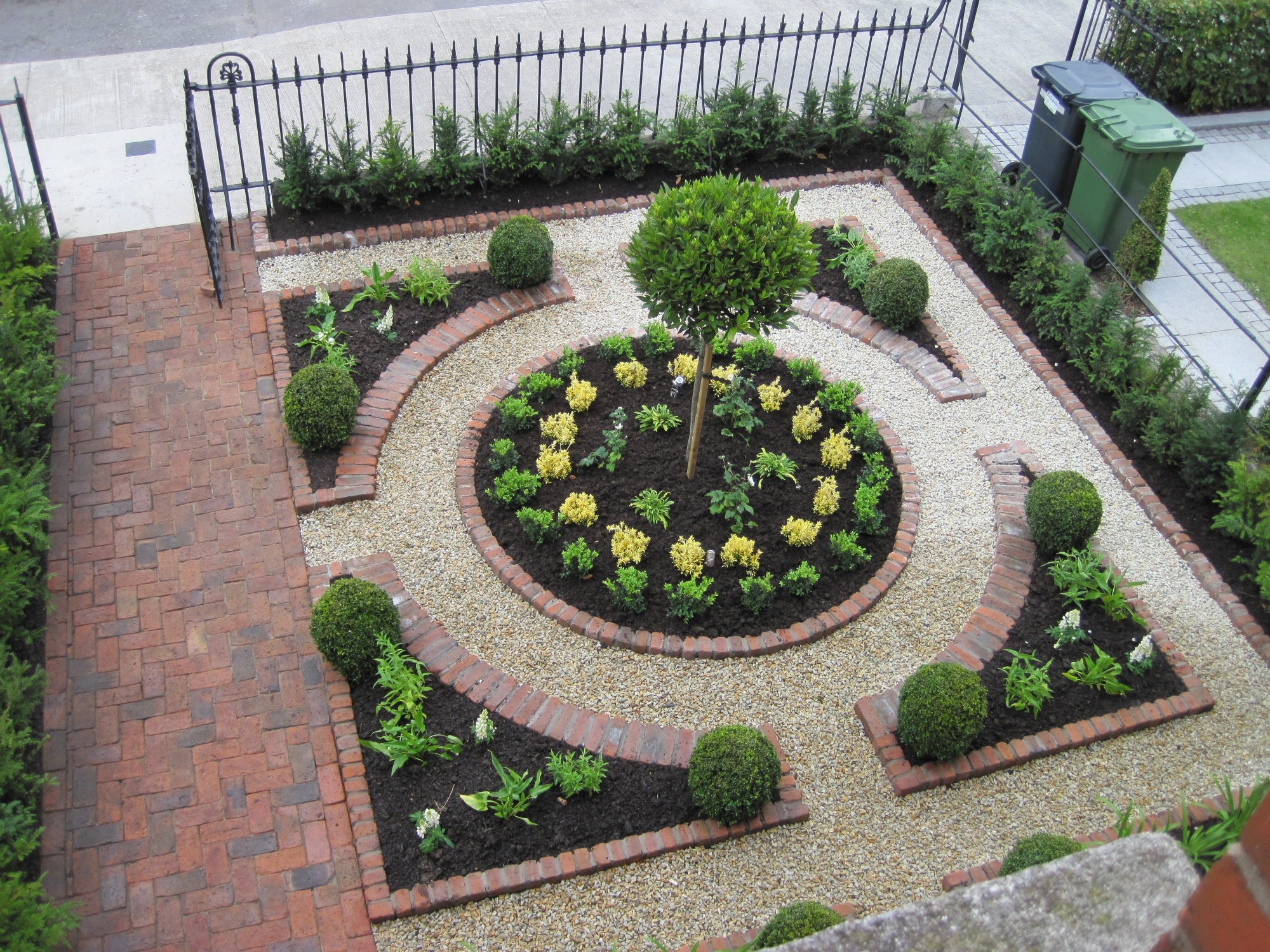 Green And White Formal Garden