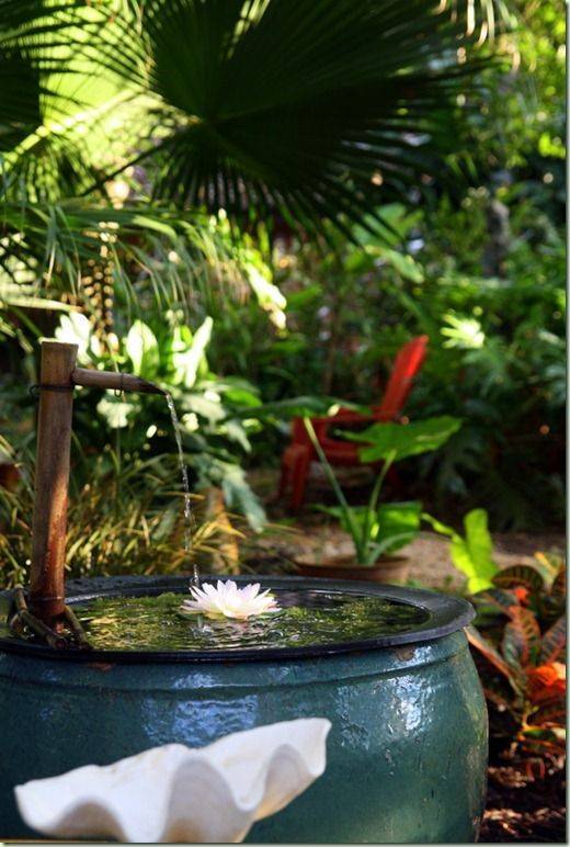 Custom Courtyard Water Fountain Tropical Landscape Miami By