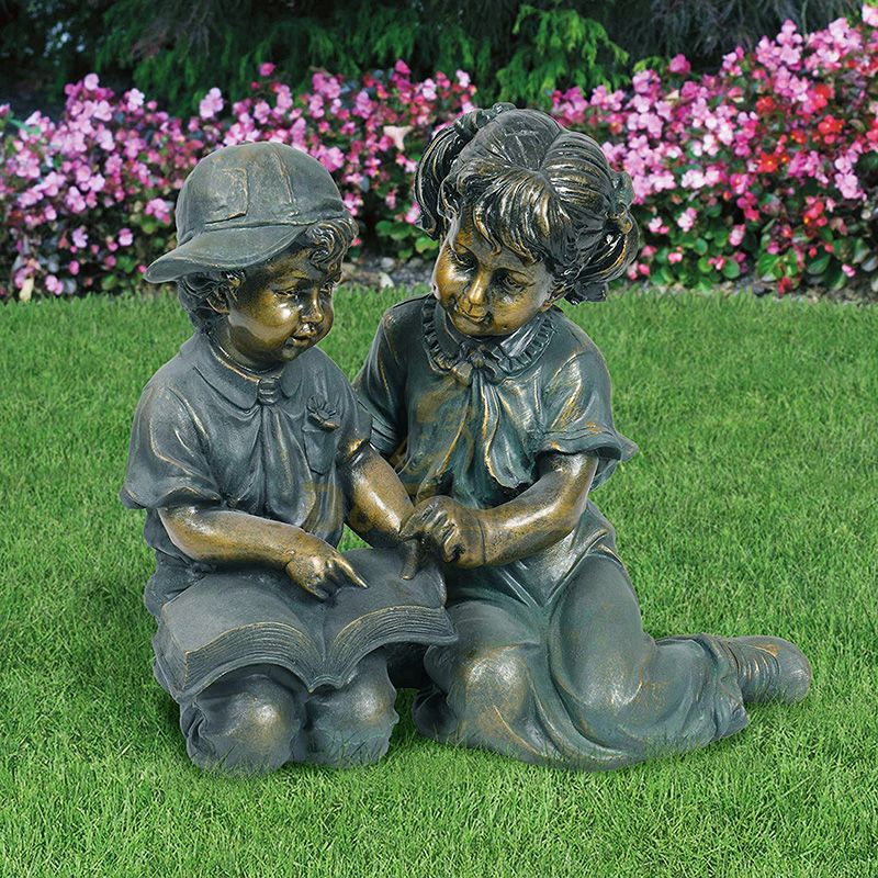 Outdoor Bronze Childrens Garden Statues