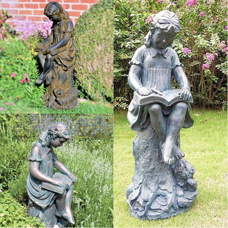 Life Size Outdoor Garden Lovely Figure Statue Bronze Children Sculpture