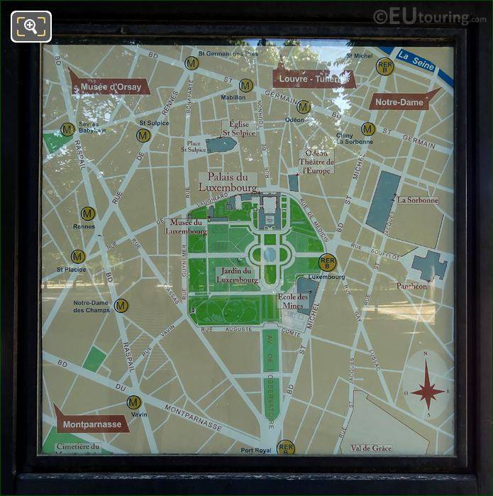 Luxembourg Gardens Paris Map