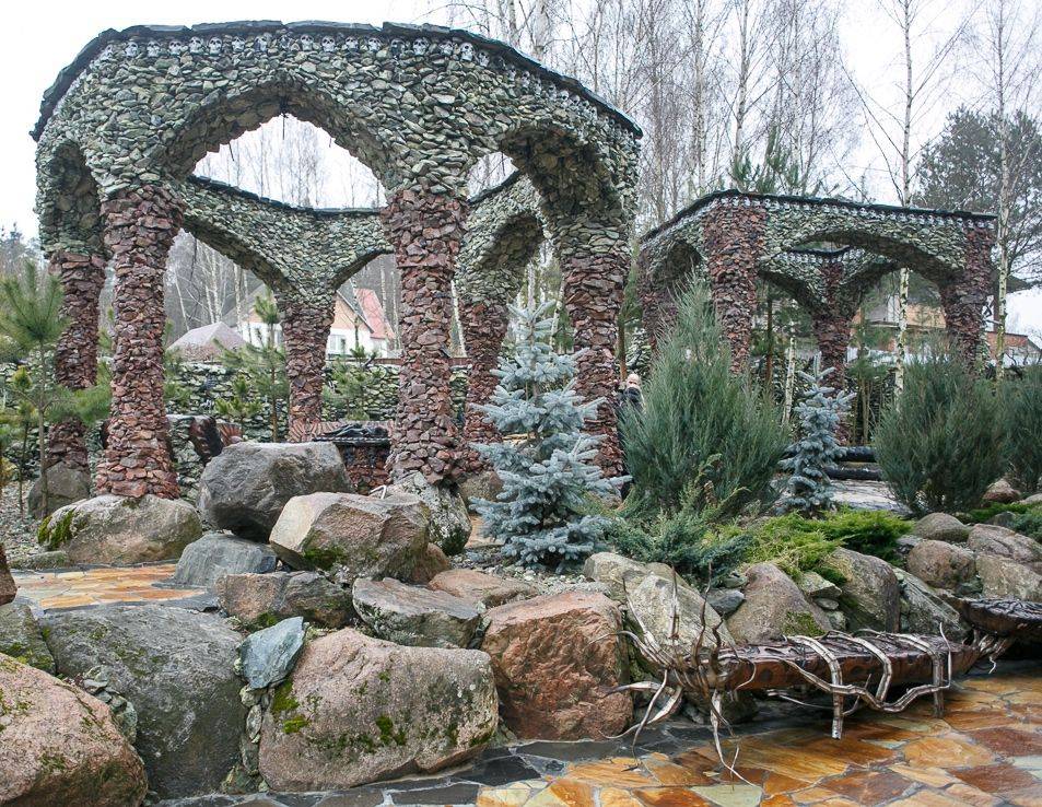 Beautiful Roman Garden Patio Arches Exterior Design