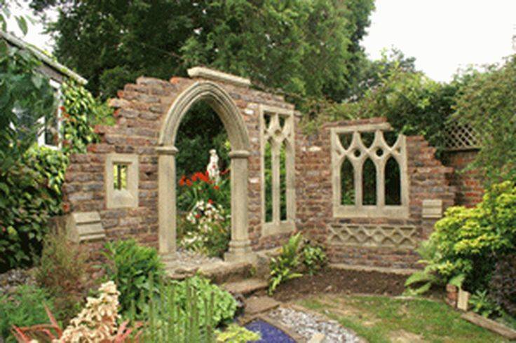 Stone Helix Garden Arch Stone