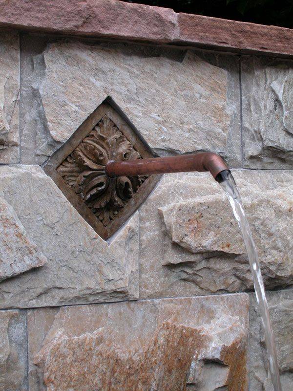 Copper Finish Ravenna Wall Spout Atlantic Water Gardens