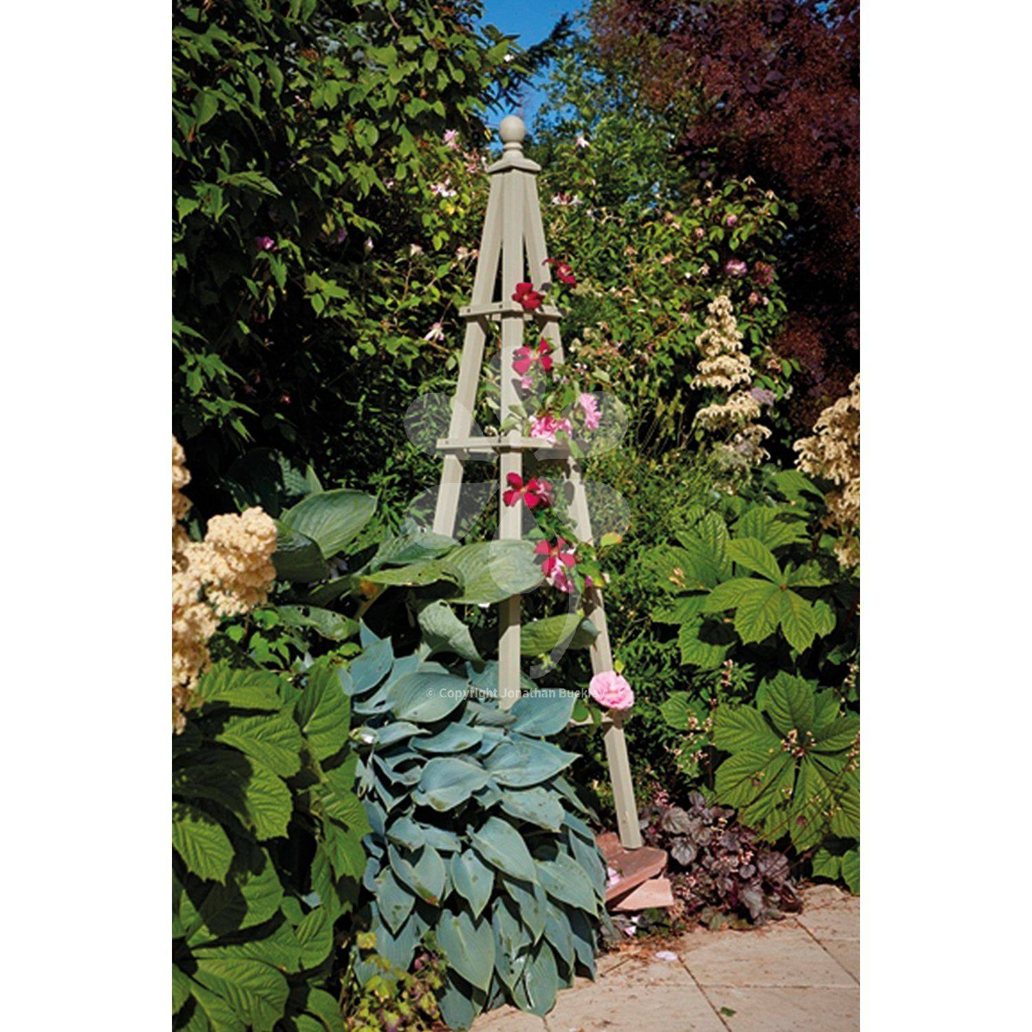 Accoya Wooden Garden Obelisk Sweet Pea Design